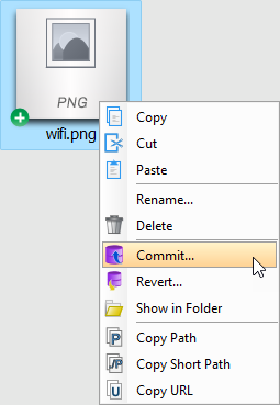 Commit a single file