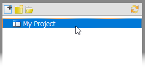 Selecting project root node