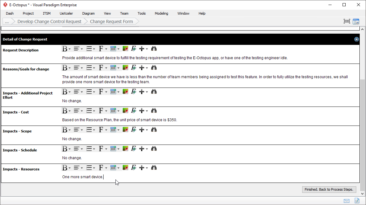 Change Control Request: Develop Change Control Request