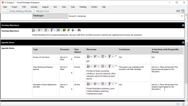 How to Develop Meeting Minutes (Execution & Control Phase) - Visual ...