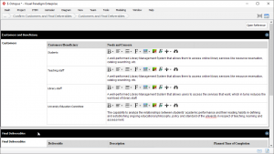 Project Charter: Customers and Final Deliverables