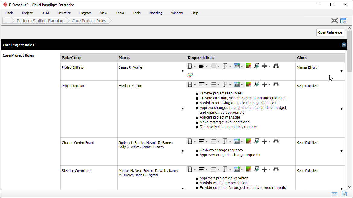 Staffing Plan: Project Roles