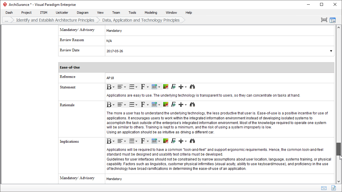 TOGAF Architecture Principles