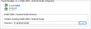 Specifying path of Android Studio