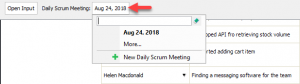 To create a new daily scrum meeting