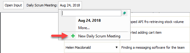 Creating a daily scrum meeting
