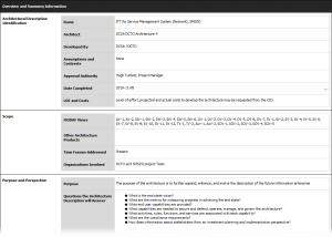 MODAF Example: Overview and Summary Information